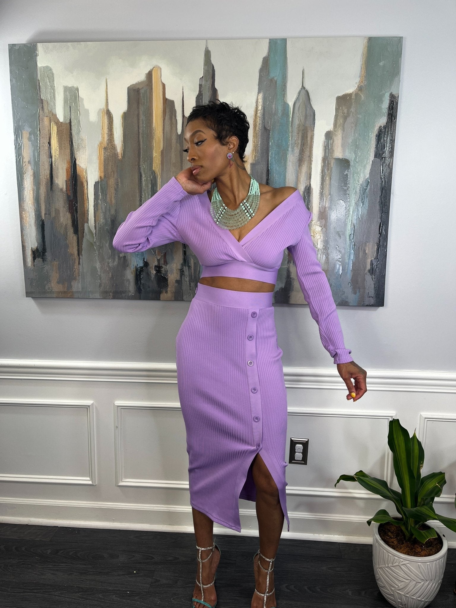 purple two piece set dress Zqgjb Womens Two-Piece Set Sparkly Midi Dress with Long Sleeve Cardigan Loose Elegant Chiffon Sleeveless Plus Size Wedding Guest Dresses Suit Purple