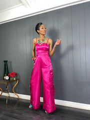 Pink Sexy Utility Jumpsuit - GlassHouse Chic