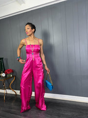 Pink Sexy Utility Jumpsuit - GlassHouse Chic