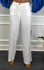 White Linen Pant - GlassHouse Chic