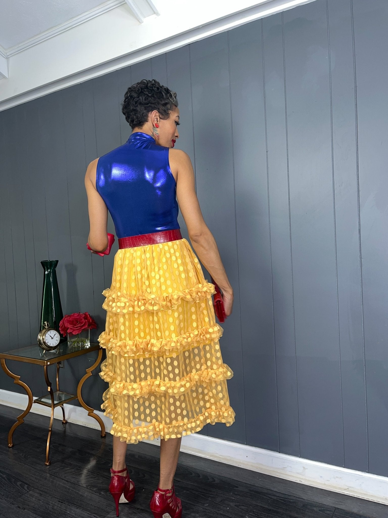 Yellow Ruffle Skirt - GlassHouse Chic